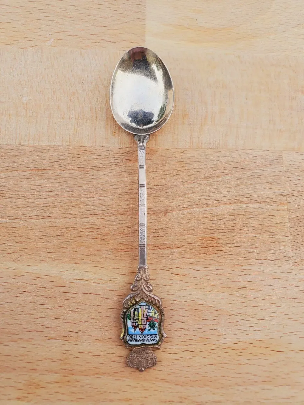 Klepa Arts Souvenir Collectable Sterling Silver Spoon Santa Barbara